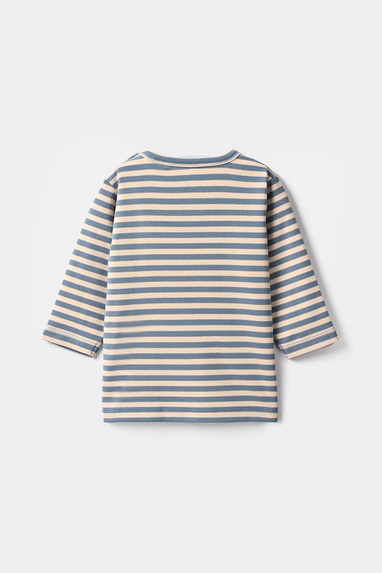 Infant Boys Yarn Dyed T-Shirt Penguin-Blue