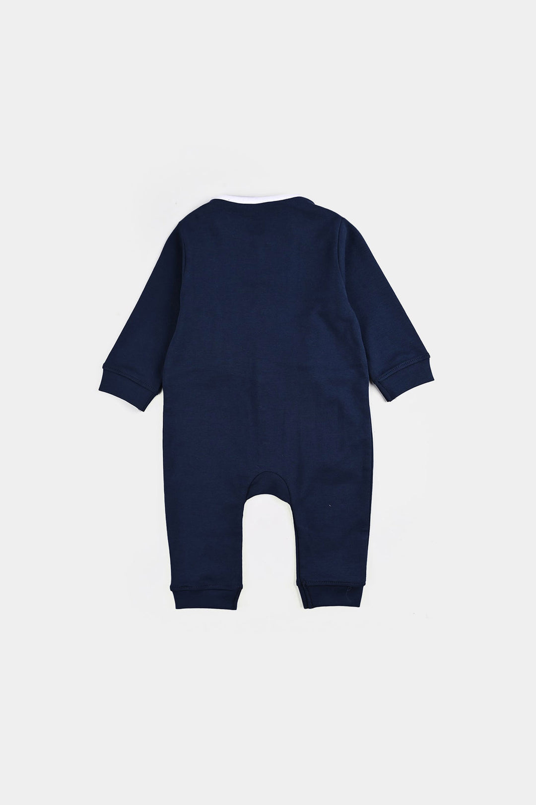 Infant Boys Cotton Interlock Romper NAVY FASHION SUSPENDER-NAVY