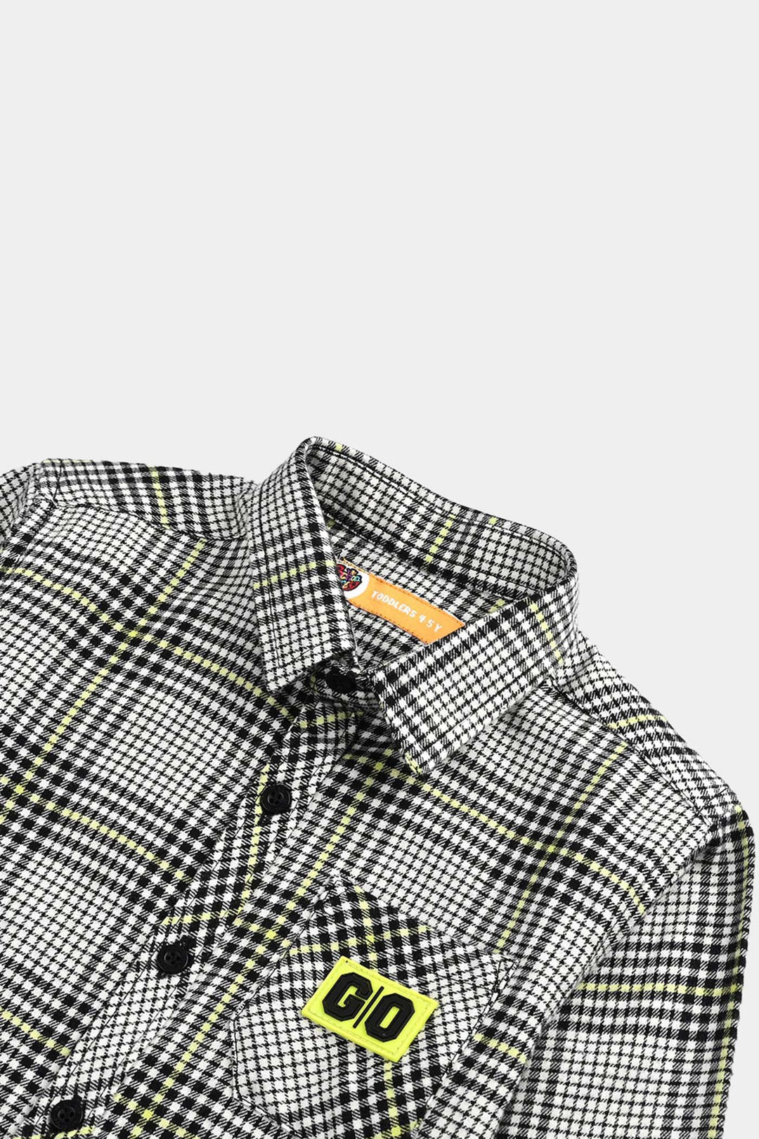 Boys Flannel Shirt F/S (Go Black)-Check