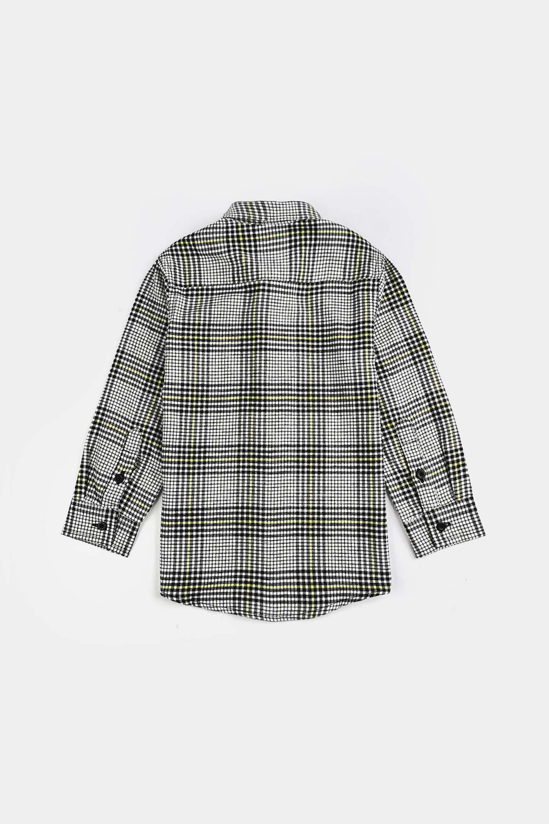 Boys Flannel Shirt F/S (Go Black)-Check