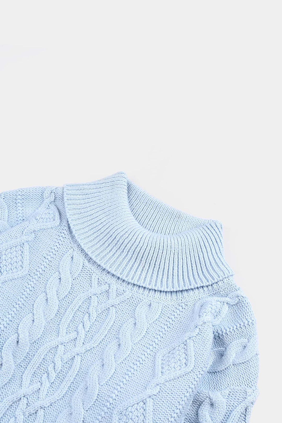 Girls VPN-Acrylic Sweater-Cable-L.Blue