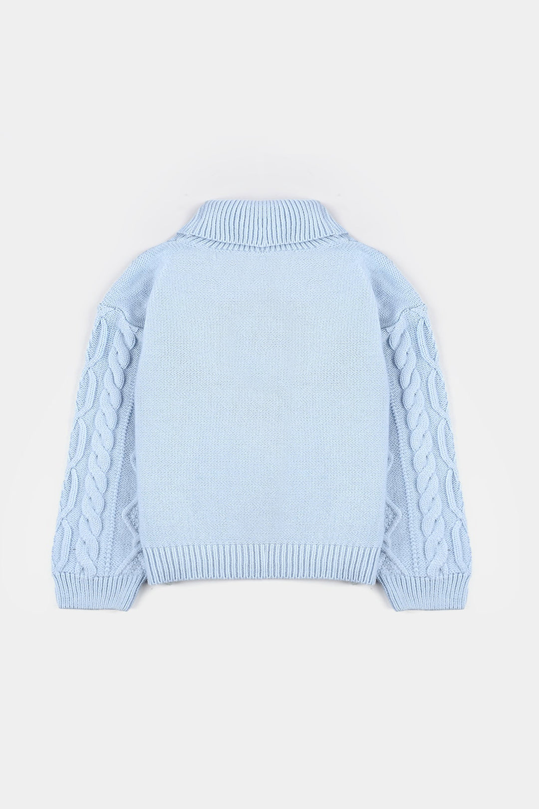 Girls VPN-Acrylic Sweater-Cable-L.Blue