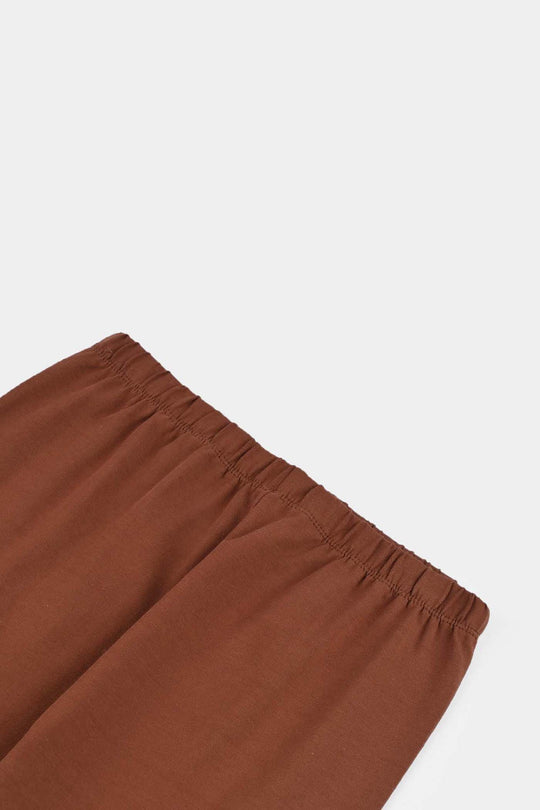 Girls Jersey/Terry Tights Brown