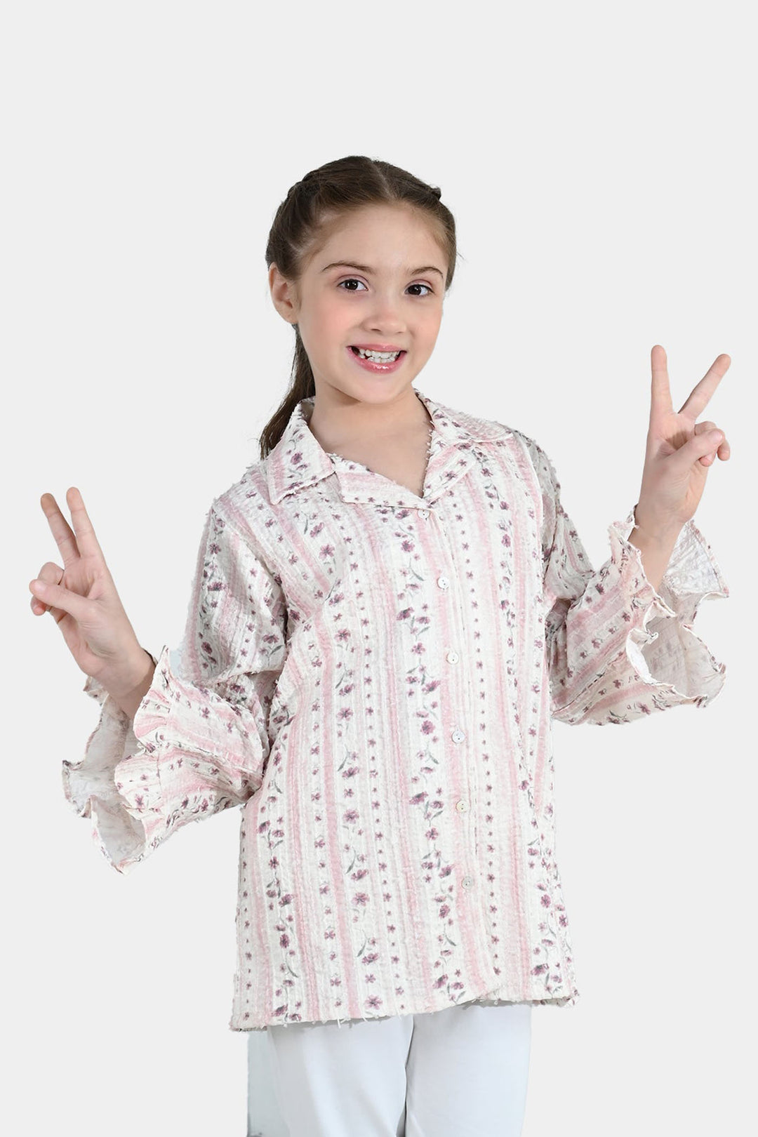 Girls Jacquard Top - Multi