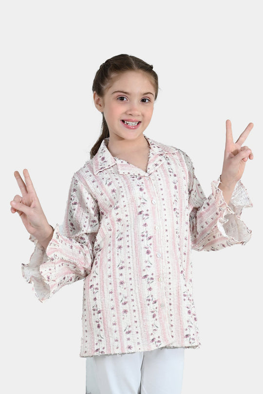 Girls Jacquard Top - Multi