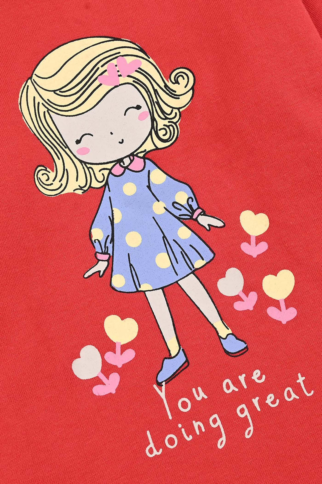 Infant Girls Cotton Jersey T-Shirt F/S Great-Chines.Red