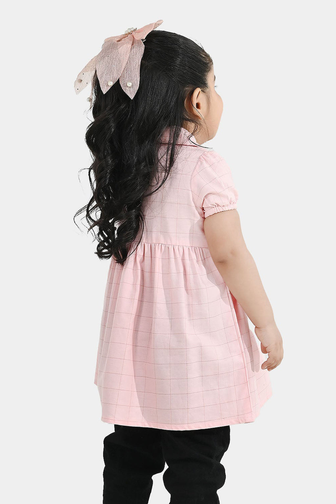Infant Girls Poly Twill Embroidered Frock Pink Beauty - Pink
