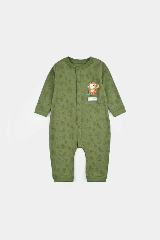 Infant Boys Cotton Interlock Romper ADVENTURE BEGINS