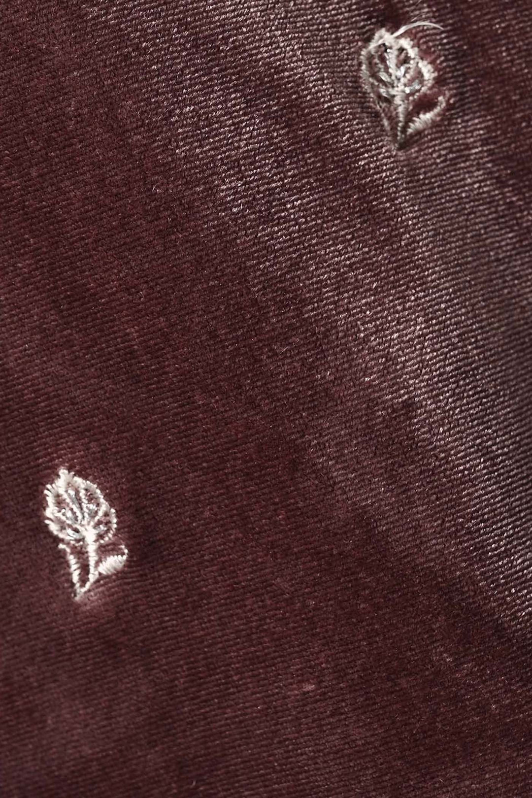 Girls Velvet Emb Top Winter Garden - Purple