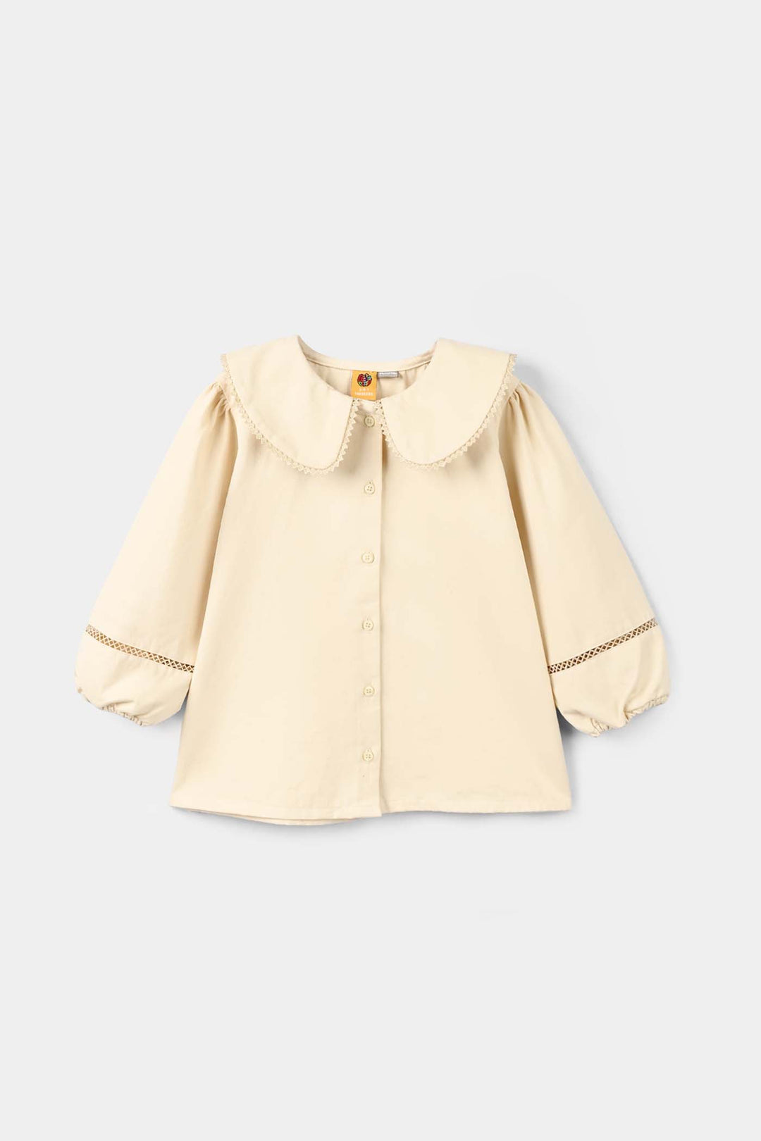Girls Cotton Twill Co-Ord Set Chunky- Off-White
