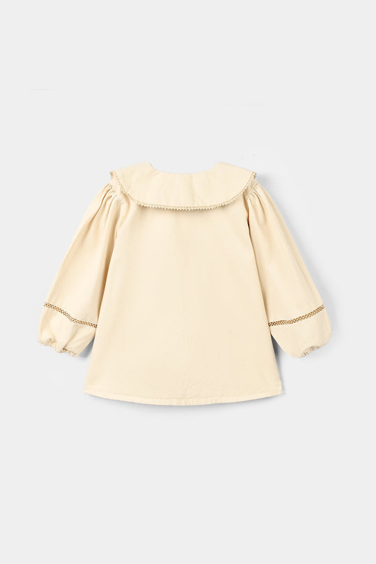 Girls Cotton Twill Co-Ord Set Chunky- Off-White