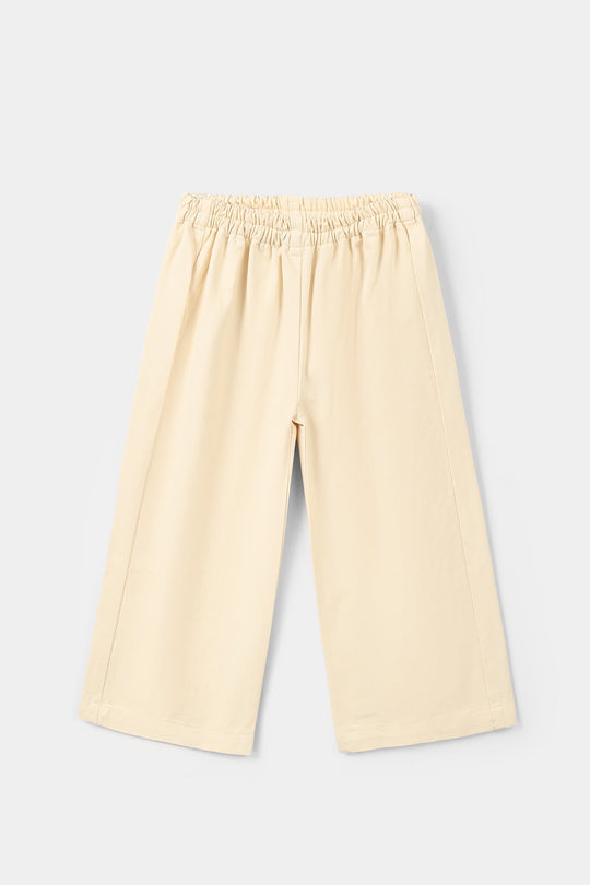 Girls Cotton Twill Co-Ord Set Chunky- Off-White