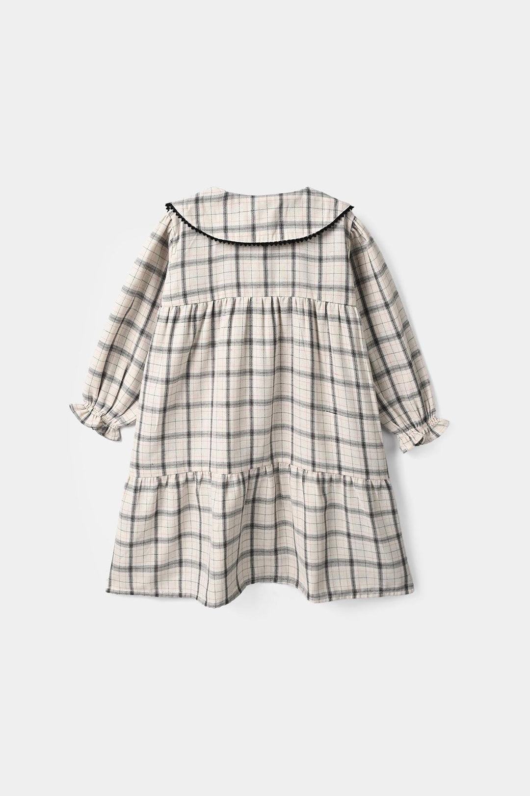 Girls Poly Cotton Casual Frock Vintage- Checkered