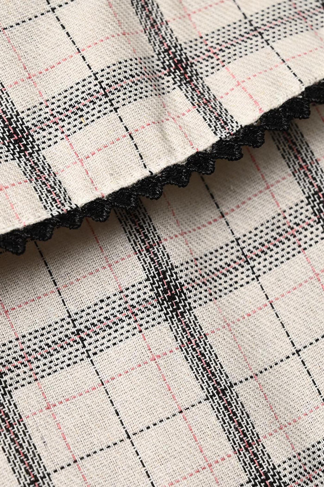 Girls Poly Cotton Casual Frock Vintage- Checkered