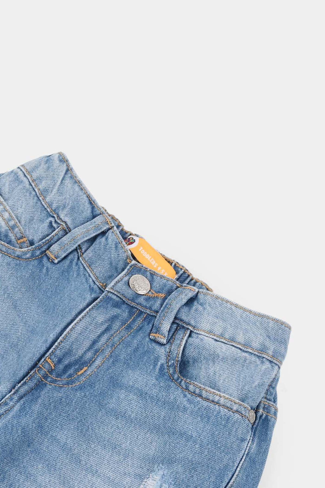 Boys Denim Stretch Pant Basic Loose Fit-Mid Blue