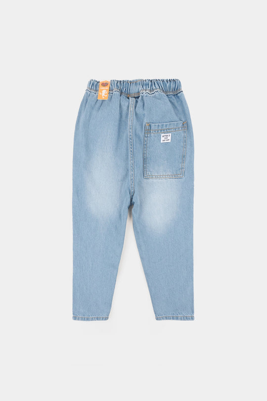Boys Denim Stretch Pant Better In Our Own Way-LT.Blue