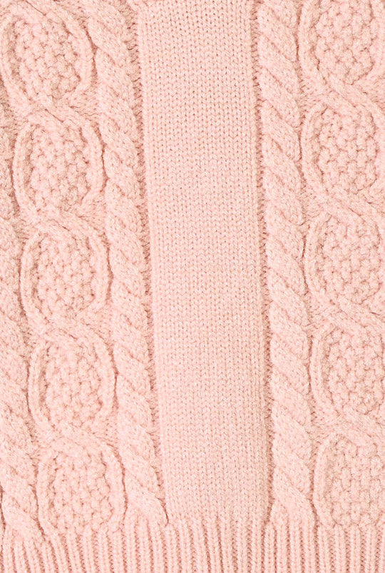 Infant Girls Acrylic Co-ord Set-Scallop Callar-LT.Pink