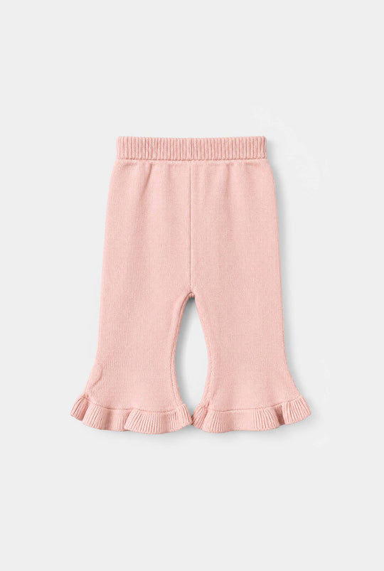 Infant Girls Acrylic Co-ord Set-Scallop Callar-LT.Pink
