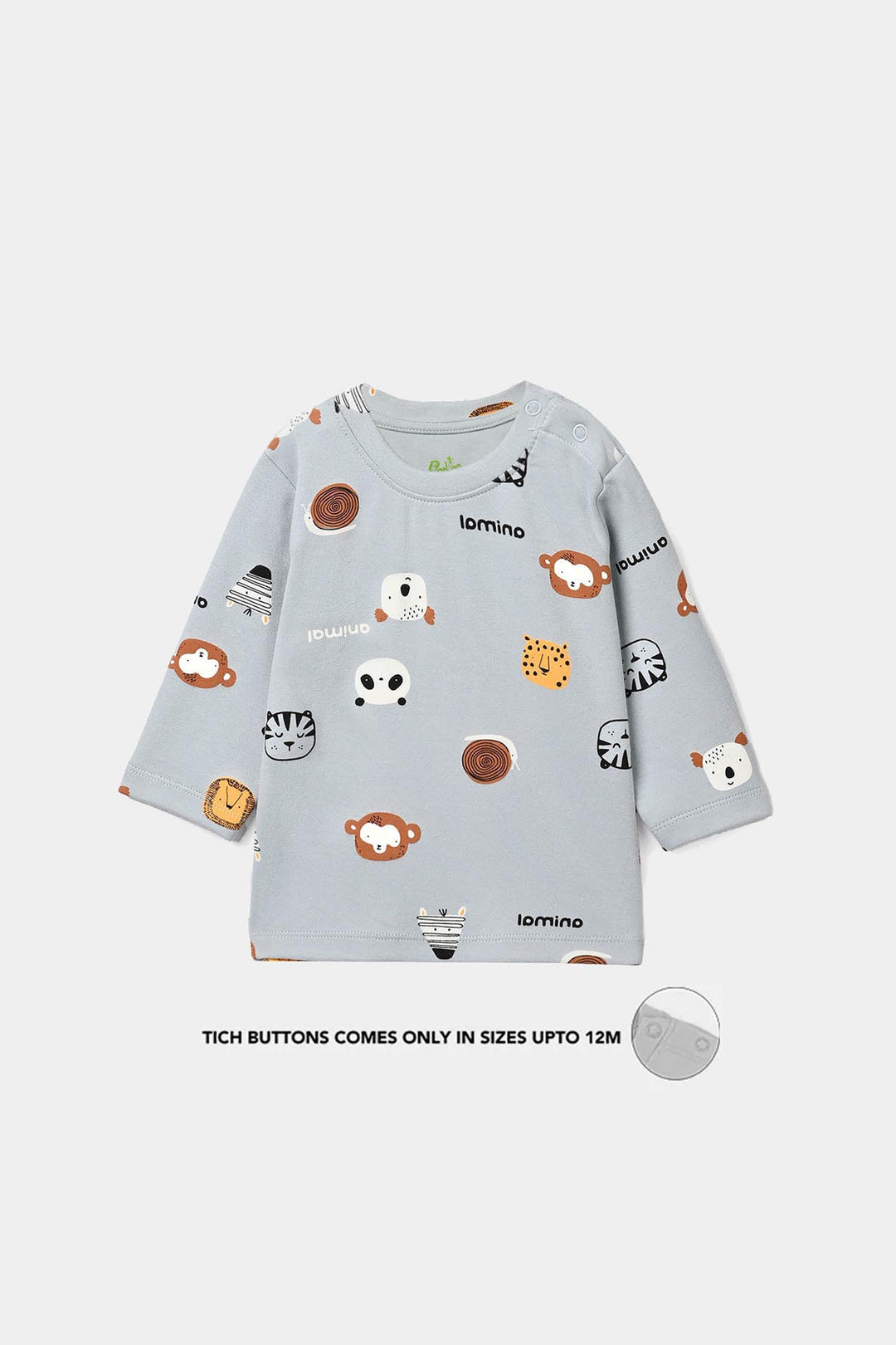 Infant Boys Cotton Jersey 2Pcs Suit Mini Zoo-Blue