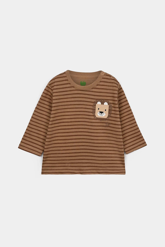 Infant Boys Cotton Jersey T-Shirt Full Sleeves Big Friends