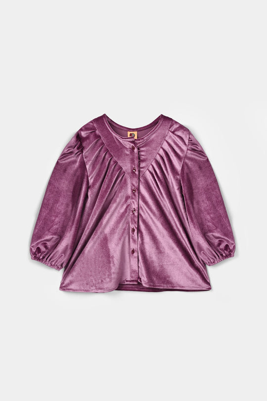 Girls Velvet Co-Ord Set Raspberry