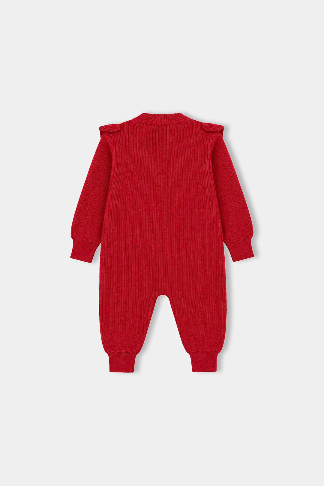 Infant Girls Acrylic Romper-Scarlet Bunny-Red