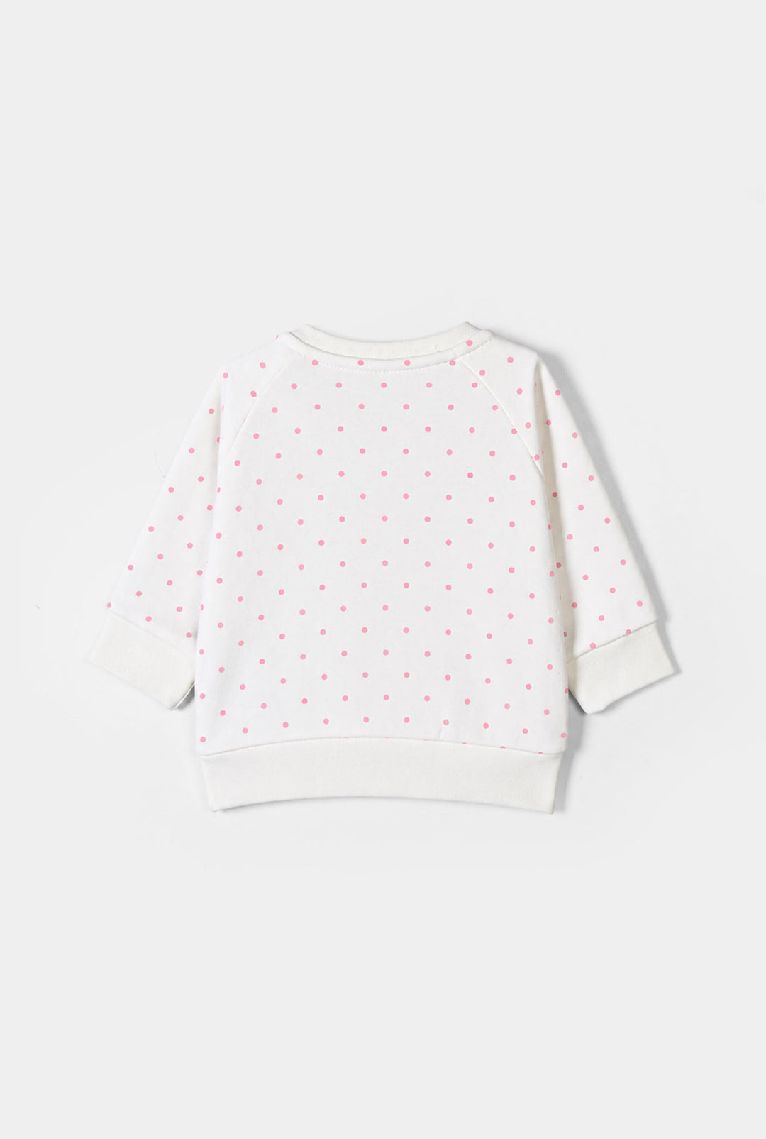 Infant Girls Fleece 2 Piece Suit Positive Vibes-White