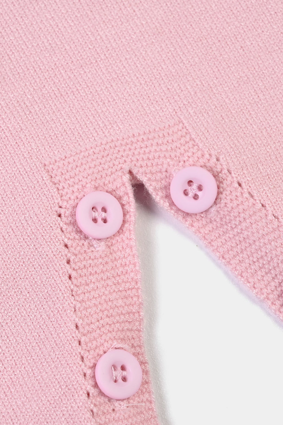 Infant Girls Acrylic Romper-Bunny Bow-Pink