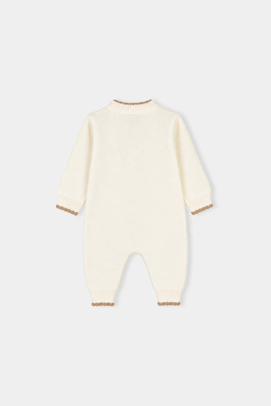 Infant Girls Acrylic Romper-Little Blossom-OFF-White