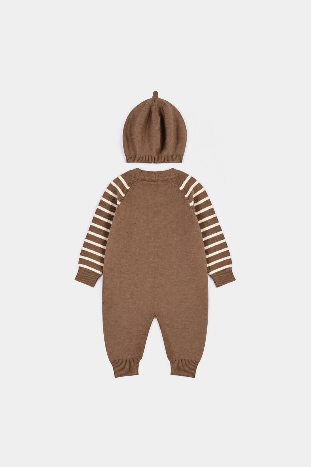 Infant Boys Acrylic Romper-Cool Bear-BROWN