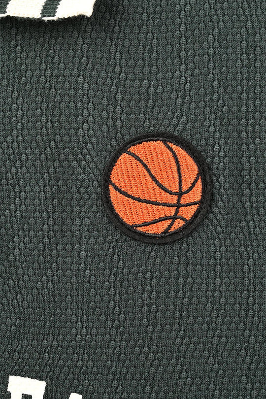 Boys Popcorn Polo Full Sleeves Sports League - Green