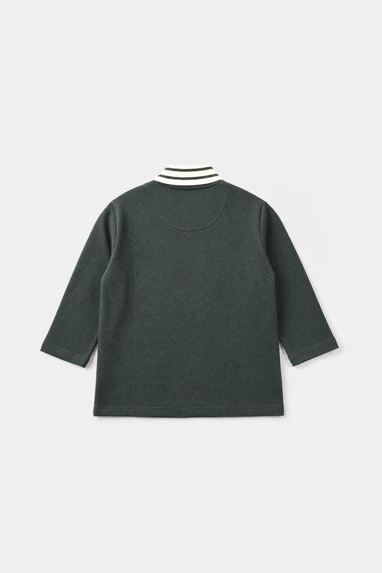 Boys Popcorn Polo Full Sleeves Sports League - Green