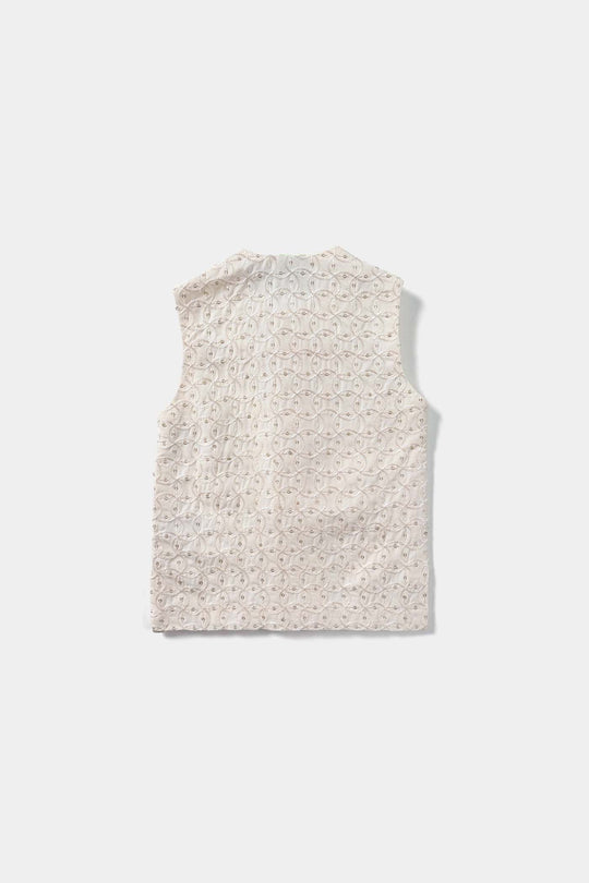 Infant Boys Poly Viscose Waistcoat (Sequence )-Off White