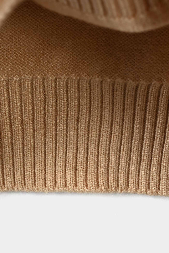 Infant Girls Acrylic Sweater-Vintage Bow-Lt.Brown