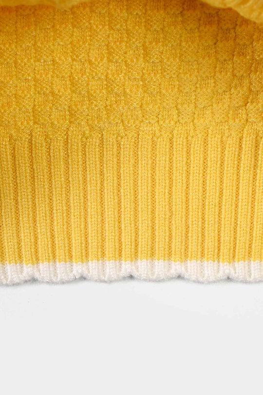 Infant Girls Acrylic Sweater-Peterpan Daisy-Yellow