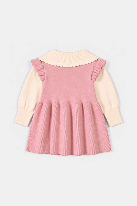 Infant Girls Acrylic Sweater-Little Lady-Pink