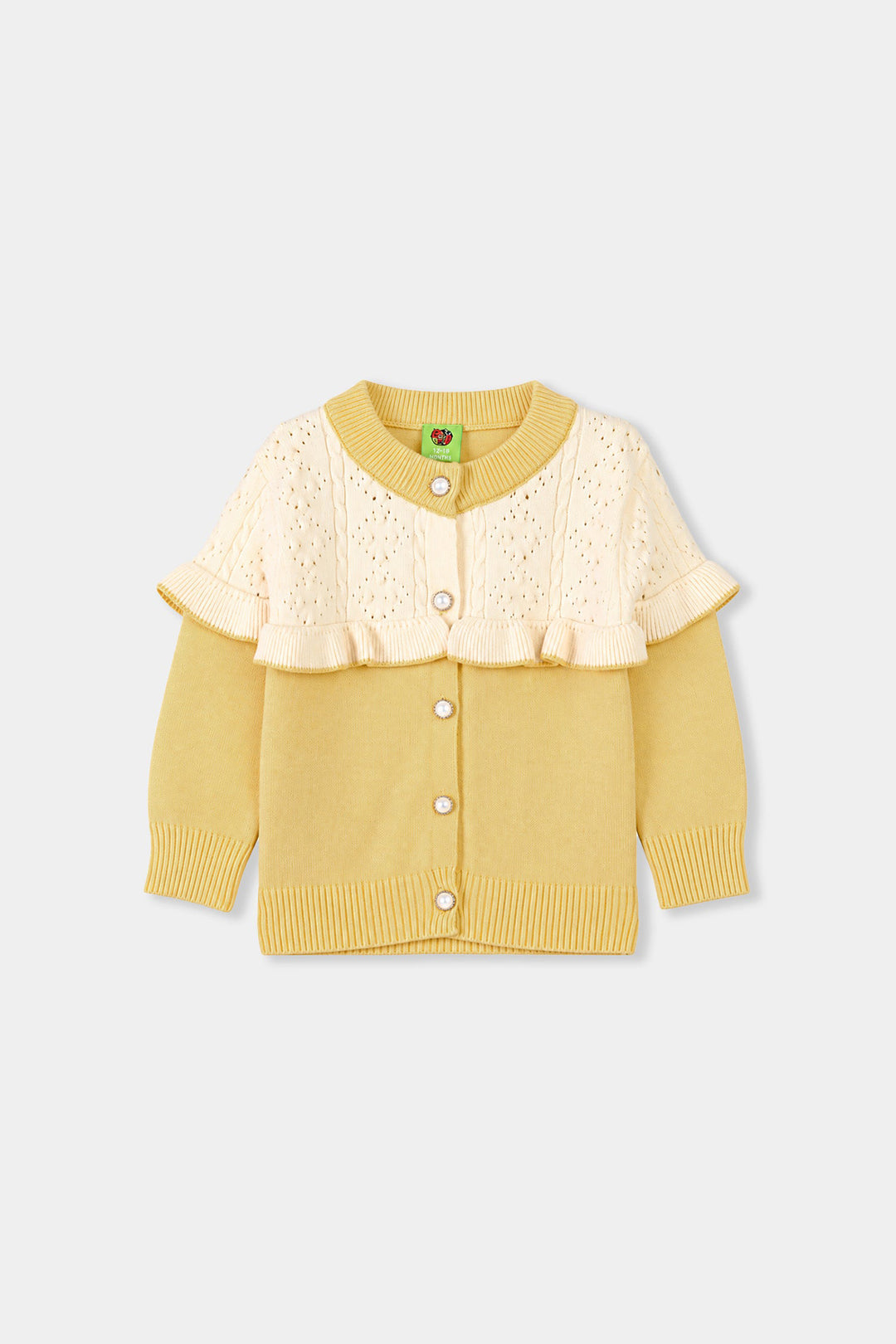 Infant Girls Acrylic Co-ord Set-Daisy-Yellow