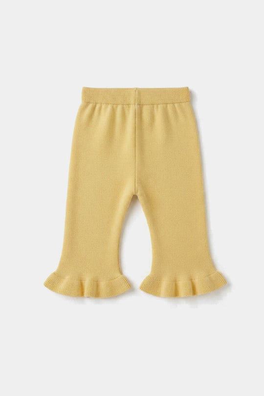 Infant Girls Acrylic Co-ord Set-Daisy-Yellow