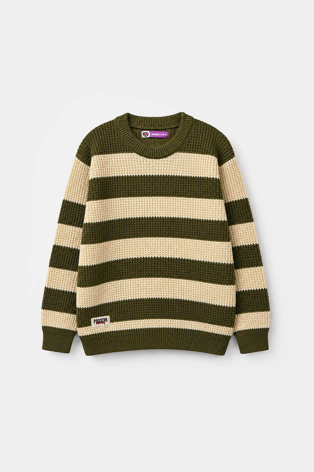 Boys Acrylic Sweater-Positive Energy-Olive