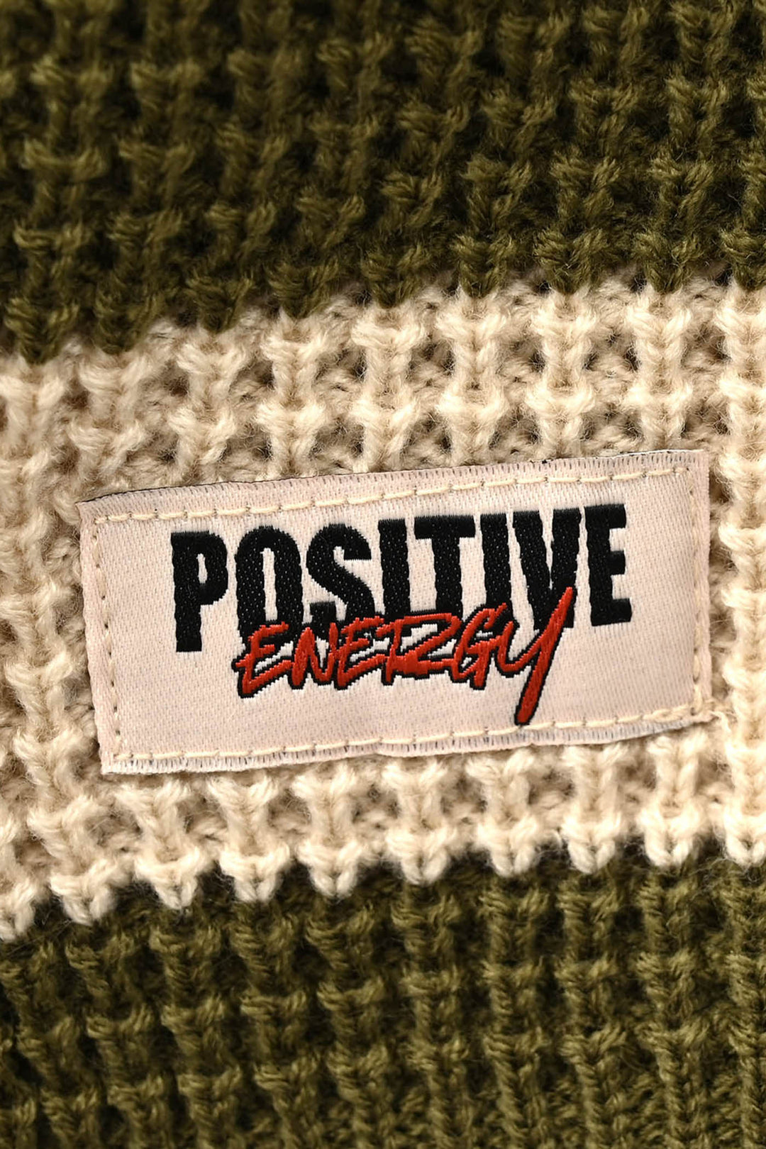 Boys Acrylic Sweater-Positive Energy-Olive