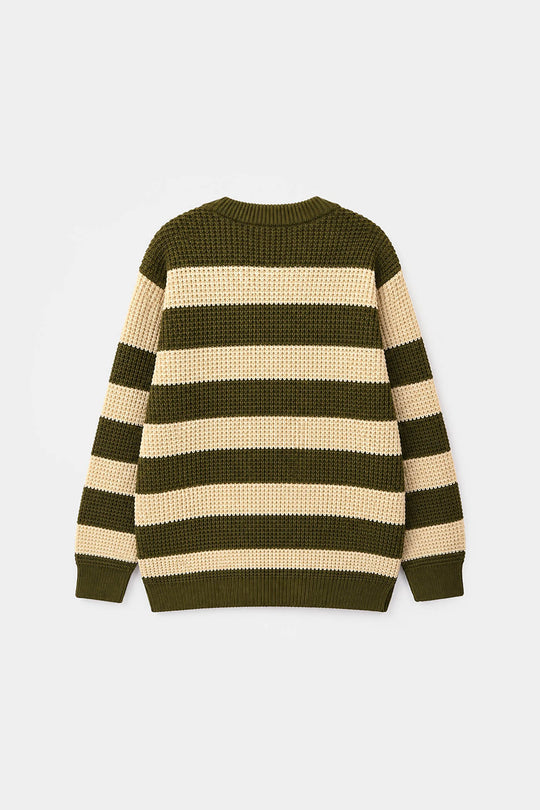 Boys Acrylic Sweater-Positive Energy-Olive