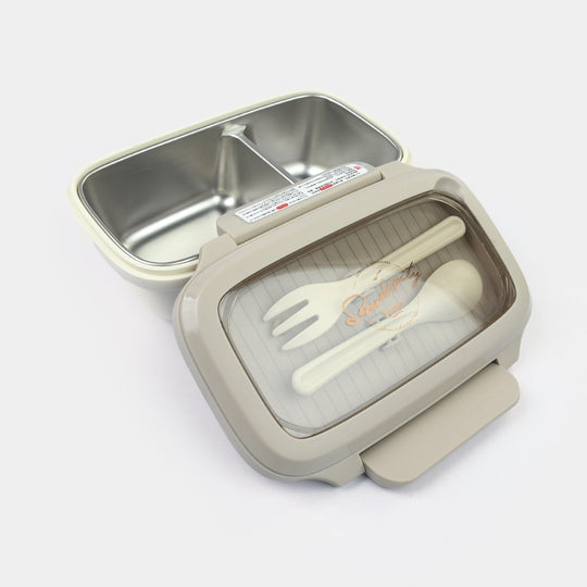 Lunch Box Stainless Steel + Plastic