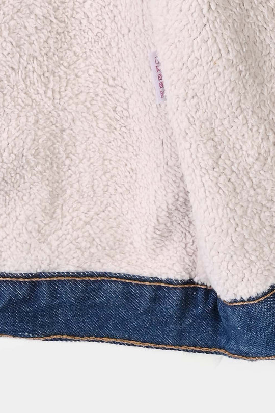 Boys Denim rigid Woven Jacket Character-Mid Blue