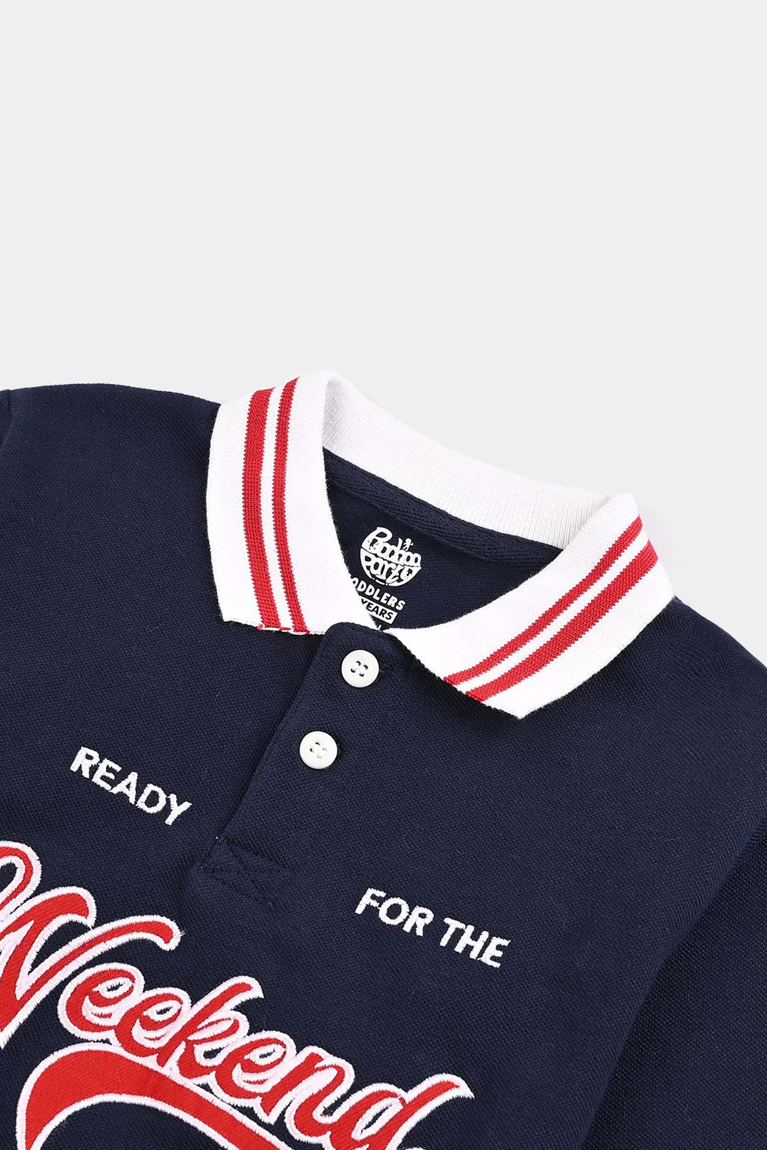 Boys Jumbo Pique Polo F/S Weekend-NAVY