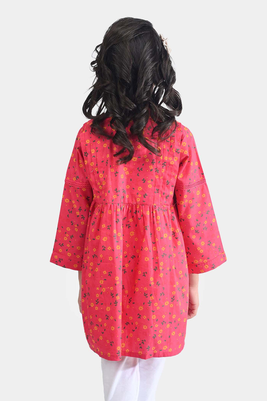 Girls Cotton Poplin Casual Frock Day Lilly-Pink