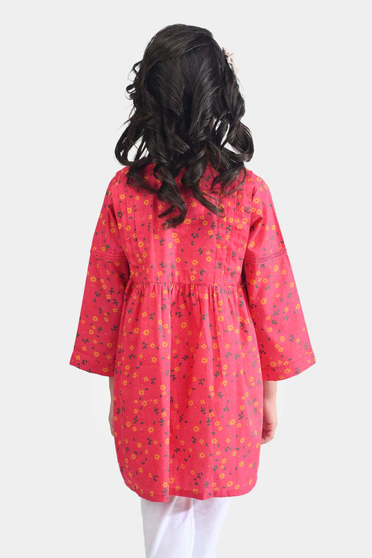 Girls Cotton Poplin Casual Frock Day Lilly-Pink