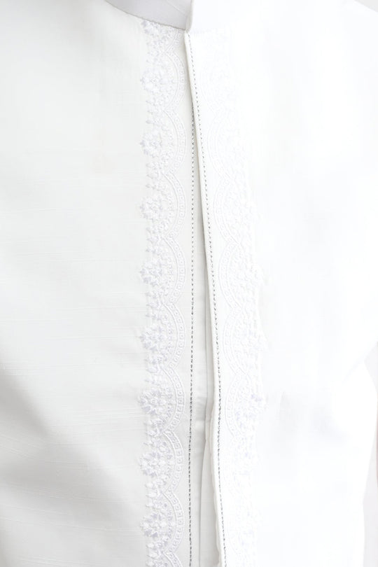 Boys Poly Viscose 3 Piece Suit-White