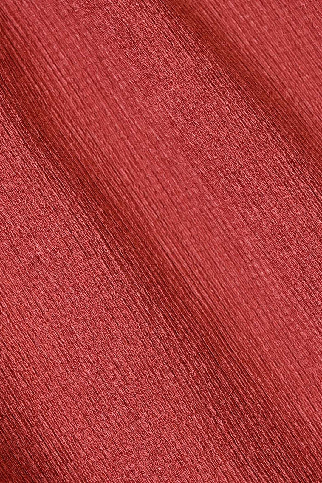 Girls Poly Crinkle Casual Frock Wave-Red