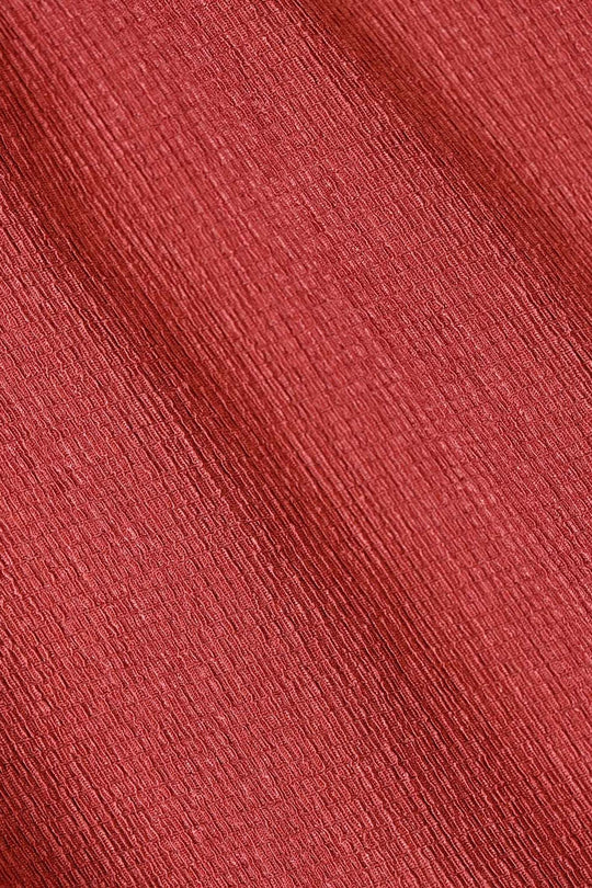 Girls Poly Crinkle Casual Frock Wave-Red