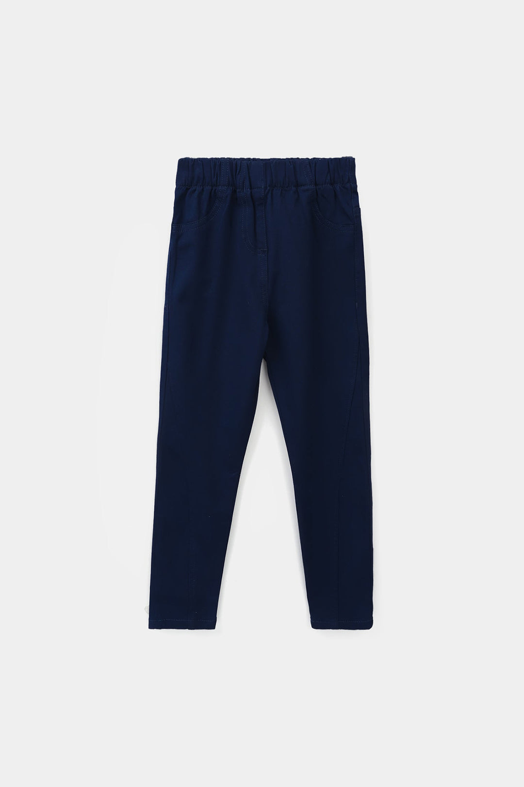 Girls Cotton Twill Jeggings - Navy